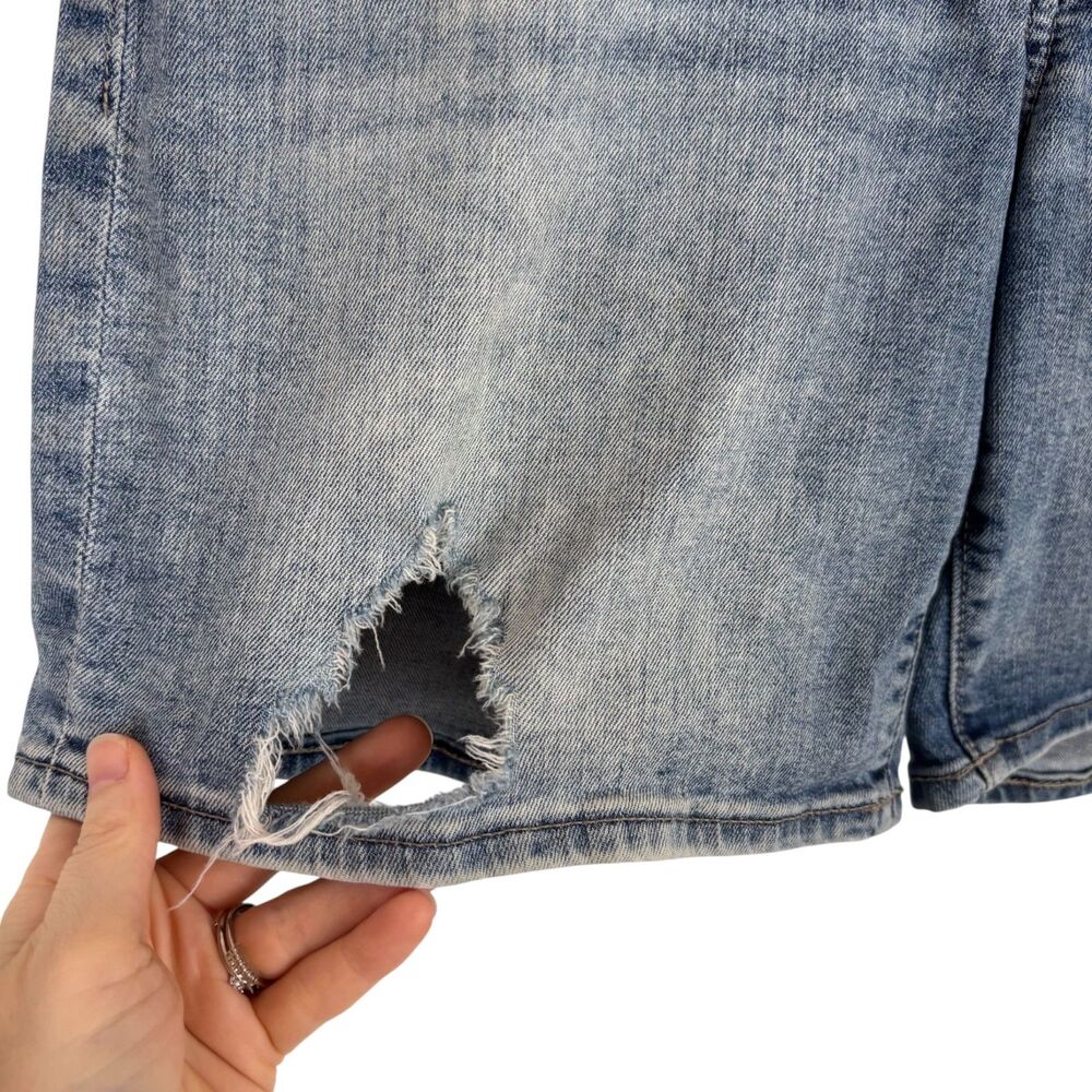 Lucky Brand the Roll Up Distressed Denim Jean Shorts Women's 4/27 - Picture 4 of 8